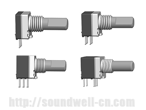 RA08 metal shaft rotary potentiometer