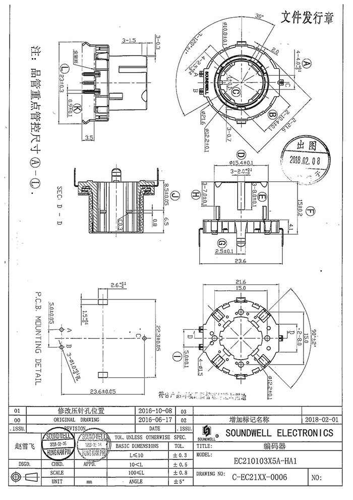 EC21中空式编码器规格书