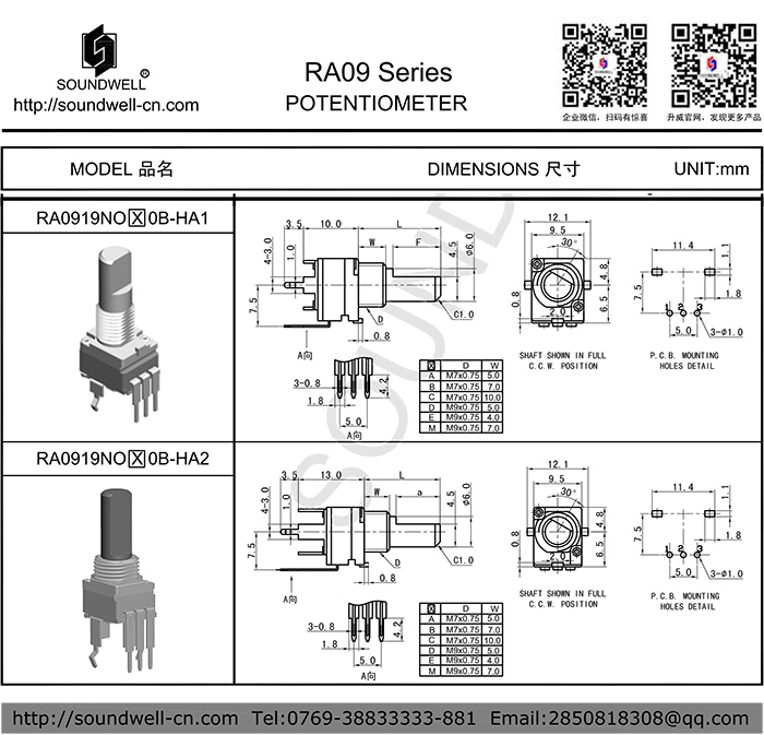 RA09电位器
